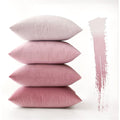 Set 4 Coperture Decorative in Velluto Tinta Unita Rosa 40 ¡Á 40 cm